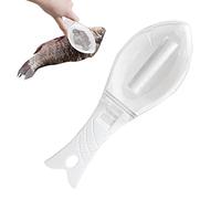 Dirfuny Remover Poisson, Mignon Forme Poisson Dessin Animé pour Enlever rapidement la Brosse Peau poisson, Râpes d'écailles Poisson durables avec Trou Mangue