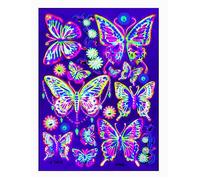 d'IRIS studio UV Glow Party Decoration Tatouages Lumière Noire LED Papillons Accessoires Flash Néon Jouet Jeu Glowsticks Favor Dark Nightclub Électrique Dance Musique Festival Concert EDM Underground