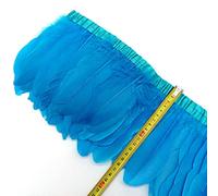 DIRKES 2 mètres de Plumes d'oie Franges Garnitures Artisanat Bricolage Plumes Robe Jupe Couture Accessoires de Couture Tout pour la Main 15-20 cm
