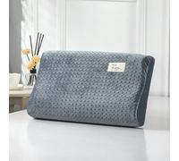 DIRKES Housse de Coussin orthopédique en Latex, taie d'oreiller en Coton, Mousse à mémoire de Forme, Protection d'oreiller, literie, Couleur Pure