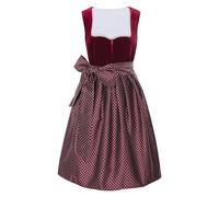 Dirndl - Ensemble complet de Dirndl en velours pour femme avec tablier Dirndl 3 pièces - Robe traditionnelle avec détails soignés - Robe Dirndl parfaite pour les costumes traditionnels et les