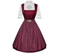 Dirndl Ensemble complet de Dirndl pour femme avec tablier Dirndl 3 pièces - Robe traditionnelle avec détails soignés - Robe Dirndl parfaite pour les costumes traditionnels et les fêtes - Robe tendance