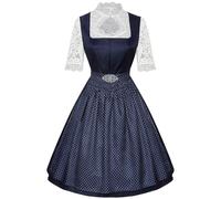 Dirndl Ensemble complet de Dirndl pour femme avec tablier Dirndl 3 pièces - Robe traditionnelle avec détails soignés - Robe Dirndl parfaite pour les costumes traditionnels et les fêtes - Robe tendance