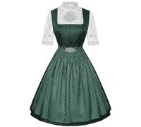 Dirndl Ensemble complet de Dirndl pour femme avec tablier Dirndl 3 pièces - Robe traditionnelle avec détails soignés - Robe Dirndl parfaite pour les costumes traditionnels et les fêtes - Robe tendance