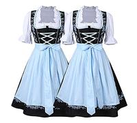 Dirndl Femme Costume Oktoberfest Traditionnel Bavarois Tenue pour Mariage, Soirée d'Été Allemand Authentique Mariage Thème Vêtements Déguisement Carnaval Halloween
