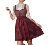 Dirndl midi avec Tablier pour Femme Oktoberfest 3 pièces Costume de Fille Festival bière Robe Cocktai Chambre Cosplay L'Oktoberfest Fleurs cajou