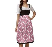 Dirndl pour Femme Oktoberfest Bavaroise Robe Midi Traditionnelle pour Femme Midi Tablier Lacets Tenue Cosplay Tenue Soirée Élégante Thème Historique Outfit en dentelle ornements pour Wiesn