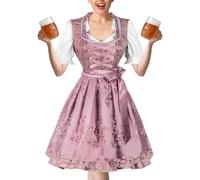 Dirndl pour fête de la bière avec tablier, Halloween, tenue de sirvière | Robe dirndl classique pour fille de bière pour femme, cosplay, fête, carnaval, théâtre, événements, vacances, anniversaire