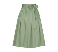 Dirndl - Robe midi pour femme - Robe de fête de la bière - Avec taille nœud papillon - Réglable - Style tablier à moitié enroulé - Accessoire de costume de fête, Vert clair., S