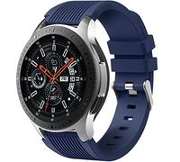 Dirrelo Bracelet Compatible avec Samsung Galaxy Watch 3 45mm/Galaxy Watch 46mm/Huawei GT 2 46mm, 22mm Souple Silicone Sport Remplacement pour Samsung Gear S3 Frontier, Hommes Femmes, Bleu foncé