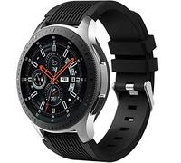 Dirrelo Bracelet Compatible avec Samsung Galaxy Watch 3 45mm/Galaxy Watch 46mm/Huawei GT 2 46mm, 22mm Souple Silicone Sport Remplacement pour Samsung Gear S3 Frontier, Hommes Femmes, Noir