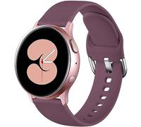 Dirrelo Sport Bracelet Compatible avec Samsung Galaxy Watch Active/Active 2 40mm/44mm, Silicone Remplacement pour Galaxy Watch 3 41mm/Galaxy Watch 42mm/Garmin 20mm pour Femmes Hommes,Violet Fumé,L, L,