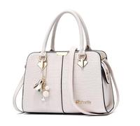 DIRRONA Femme Sac à Main Élégant Sac Bandoulière Décontractée Fête Sac de Messager Étanche PU Cuir Sac D'épaule Sac Femmes Blanc B