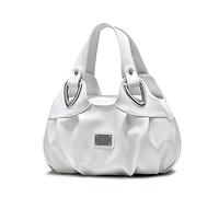 DIRRONA Mode Femme Sac à Main D'épaule Cabas Poids Léger Grande Capacité Étanche PU Cuir Décontractée Bandoulière à Fleurs Blanc A