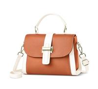 DIRRONA Mode Sac à Bandoulière Petit Sac à Main Femme Voyage Décontracté Sacs Messager Cabas PU Cuir Impermeable Porté Epaule Bandoulière Quotidien travai Rencontre Sac Fourre Tout Brun