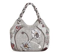 DIRRONA Mode Toile Fourre-Tout Moyen Sac à Main Femme Sac Toile Brodée Sac à Main Décontracté Voyage Travai Acheteur Sac Fourre Tout Sac Quotidien Cabas Sac Fourre-Tout Bohème Gris A