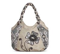 DIRRONA Mode Toile Fourre-Tout Moyen Sac à Main Femme Sac Toile Brodée Sac à Main Décontracté Voyage Travai Acheteur Sac Fourre Tout Sac Quotidien Cabas Sac Fourre-Tout Bohème Gris B