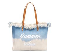DIRRONA Sac à BandoulièRe pour Femme Grand Sac Fourre-Tout Voyage Sac De Plage DéContracté Plage Broderie Sac en Toile Sac de Transport Bleu