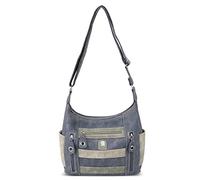 DIRRONA Sac à Bandoulière pour Femme Mode Concepteur Sac pour Femmes Cowboy Blue Voyage Décontracté Sac à Main Grande Style Rétro Sac Bandoulière Bandoulière Réglable Bleu F