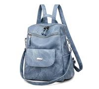 DIRRONA Sac à Dos Femme Décontractée Sacs à Bandoulière Grande Capacité Sac à Dos Plusieurs Poches Antivol Imperméable Scolaire Voyage Travail Décontracté Backpack Bleu