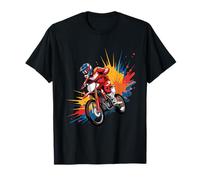 Dirt Bike Coloured Motocross Motorcycle Design for Boys T-Shirt