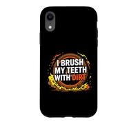 Dirt Bike Motocross I Brush My Teeth with Dirt Coque pour iPhone XR