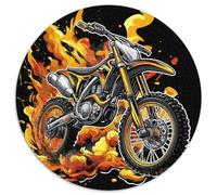 Dirt Bike Papier Puzzle Jeu De Société Adulte Activités Familiales Stimulantes 1000 Pieces vélo de Montagne Casse-tête Qualité Premium pour Adultes 1000pcs (67.5x67.5cm)
