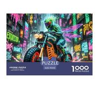 Dirt Bike Puzzle Jigsaw 1000 Pièces Puzzles 70x50cm/1000pcs pour Enfants Cadeau Rider de Moto Jeu D'Intelligence Pression Réduite Bricolage Carton