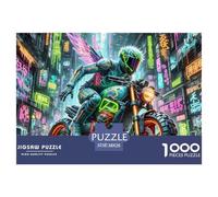 Dirt Bike Puzzles Jigsaw 1000 Pièces Puzzles 38x26cm/1000pcs pour Adultes Et Enfants Cadeau Rider de Moto Jeu D'Intelligence Familial Bricolage Carton