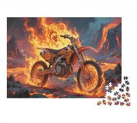 Dirt Bike Puzzles Puzzle 1000 Pièces Adulte 1000 Pièces Puzzle en Bois Défi Jouets Chariot Esprit du Mal Moderne Jeu Cadeau Unique 1000pcs (75x50cm)