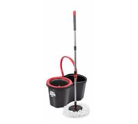 Dirt Devil Balai Serpillère avec Essoreur - Système de Nettoyage avec Seau 16 L - Microfibre - Gris/Rouge