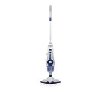 Dirt Devil Balai à Vapeur et Vapeur à Main DD7003 1400-1600W Nettoyeur avec 5 Accessoires pour Surfaces Dures Réservoir Détergent Inclus 5,5 M Blanc/Bleu