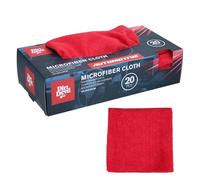 Dirt Devil Chiffon Microfibre Voiture 20 Pièces - Serviette Microfibre 30x30 cm - Micro Fibre Menage - Rouge