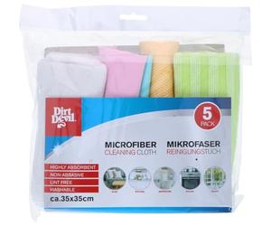 Dirt Devil Chiffons en Microfibre - 4 Pièces - Chiffon en Microfibre - Chiffon pour Fenêtre - Durable - Plusieurs Couleurs