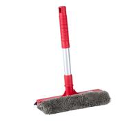 Dirt Devil Nettoyant Vitres Voiture 2-en-1 - Raclette Vitre Voiture avec Éponge Microfibre Auto - Nettoyeur Pare-Brise avec Manche - 28 x 20 cm - Rouge Gris
