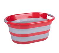 Dirt Devil Panier à Linge Pliable 27 L 60 X 45 X 30 cm Plié 10 cm de Haut Rouge/