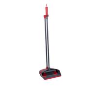 Dirt Devil Pelle et Balayette Long Manche - Ensemble Pelle à Poussière et Bidon - Dents de Nettoyage - Prise Douple - Gris/Rouge