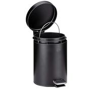 Dirt Devil Poubelle 3 Litres Salle de Bain ou Toilettes Compartiment Intérieur Amovible Noir