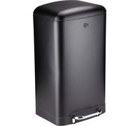 Dirt Devil Poubelle 30L Poubelle à pédale Couvercle Soft Close - Poubelle 34,5 x 32,5 x 61,5 cm - Acier inoxydable - Seau intérieur amovible - Plastique - Noir