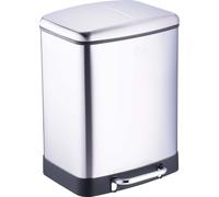 Dirt Devil Poubelle Pedale 2 x 12L Tri Selectif Doux Acier Inoxydable Facile Vid