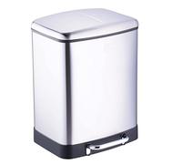 Dirt Devil Poubelle Pedale 2 x 12L Tri Selectif Doux Acier Inoxydable Facile Vid