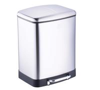 Dirt Devil Poubelle Pedale 2 x 12L Tri Selectif Doux Acier Inoxydable Facile Vid