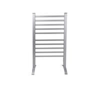 Dirt Devil Sèche Serviette Électrique - Séchoir à Linge Chauffant - Étendoir Linge Mural ou Indépendant - Radiateur Salle de Bain avec 10 Tiges - IP22 - Aluminium, Grau