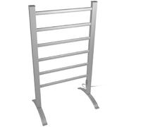 Dirt Devil Sèche-Serviettes électrique - sur Pied ou monté au Mur - 6 Barres - Vêtements et Serviettes - Séchage et Chauffage - Aluminium - Gris