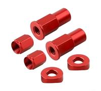 Dirt - Écrous de verrouillage de jante de vélo - Kit de boulons d'espacement pour bouchon de valve de motocross CNC avec construction en aluminium pour motos et vélos de plage U (rouge)