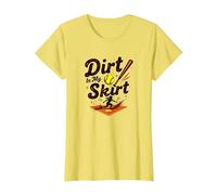 Dirt in My Skirt Ferce Player Softball Ferce Player Sliding Home T-Shirt, Femme, Citron, S