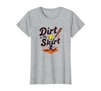 Dirt in My Skirt Ferce Player Softball Ferce Player Sliding Home T-Shirt, Femme, Gris Chiné, S