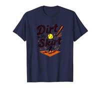 Dirt in My Skirt Ferce Player Softball Ferce Player Sliding Home T-Shirt, Homme, Bleu Marine, S