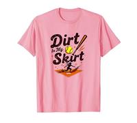 Dirt in My Skirt Ferce Player Softball Ferce Player Sliding Home T-Shirt, Homme, Rose, S