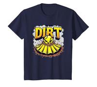 Dirt in My Skirt Ferce Player Spirit pour Filles T-Shirt, Enfant, Bleu Marine, 8 Ans